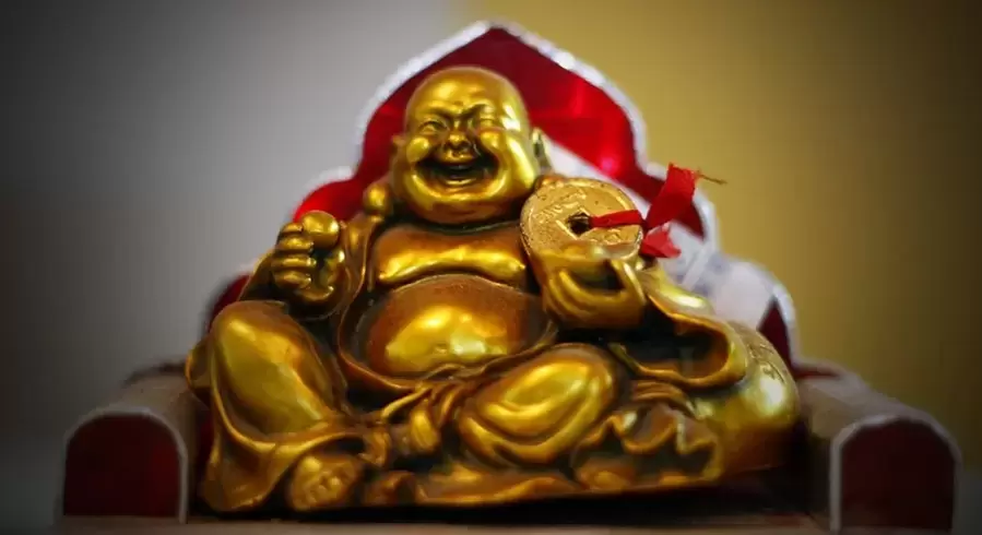 Buddha with charm with jokes