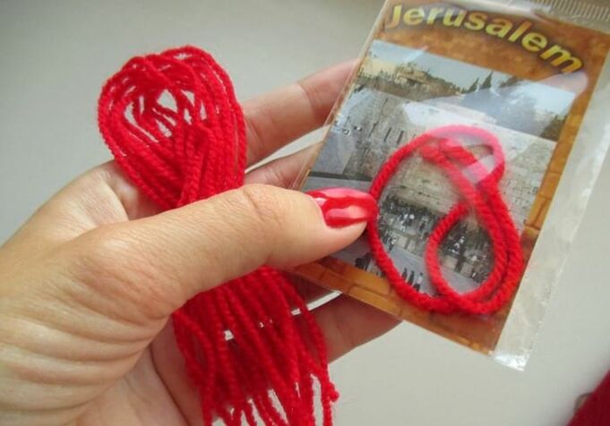 red thread from Israel as an amulet of good fortune
