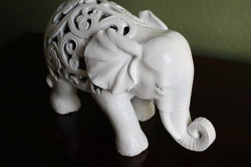 the figure of an elephant as an amulet of good luck